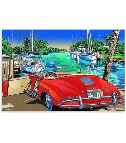 Amazon.co.jp: 鈴木英人◇【コートダジュールの小高い丘】◇アート